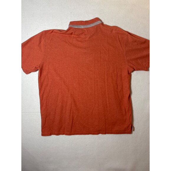 Orvis Mens Large Polo Shirt Rust Heather Cotton Blend Casual - Picture 8 of 10
